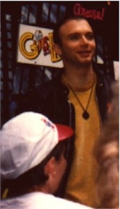 Michael at Broadway Flea Market 1994 - photo by Kevin Tweedie